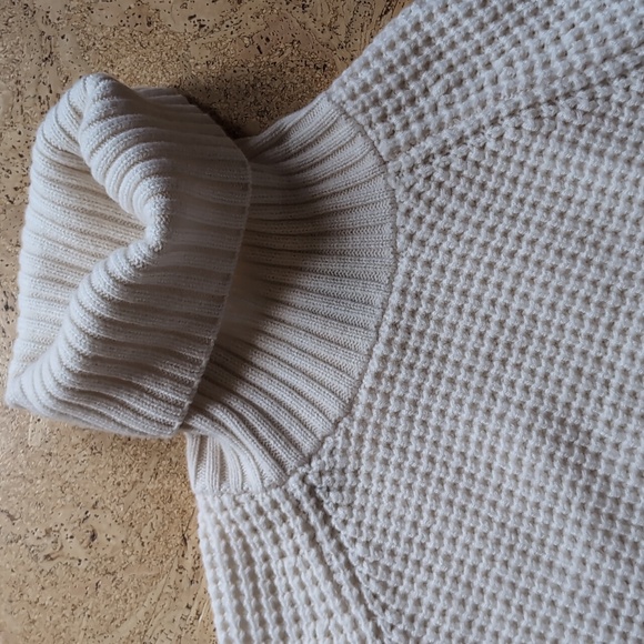 Hatch maternity waffle turtleneck sweater 100% merino wool - Picture 3 of 9